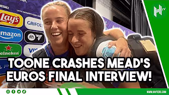 Ella Toone CRASHES Beth Mead’s post Euros final interview | Lionesses