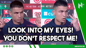 You DON’T RESPECT me! Look into my EYES! Ronaldo HITS BACK at Portuguese media background