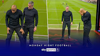Thierry Henry & Jamie Carragher demonstrate how to attack & defend