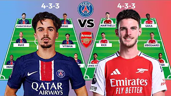 PSG VS ARSENAL | Head to head Potential starting lineup | CHAMPIONS LEAGUE 2024/2025