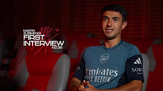 Martin Zubimendi on Arteta, Odegaard, Merino, the EPL, Cesc, Monreal & more | First Interview background