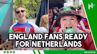 England fans BUZZING for MUST WIN Netherlands clash! background