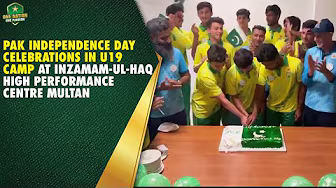 Pakistan Independence Day celebrations in U19 camp at Inzamam-ul-Haq High Performance Centre, Multan