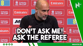 Henderson TIME WASTING! Ask the REF about decisions | Pep Guardiola after FA Cup final LOSS background