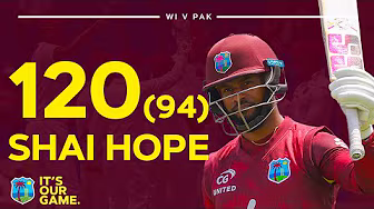 Captain's Innings 🫡 Shai Hope Hits ODI Century | West Indies v Pakistan 3rd ODI