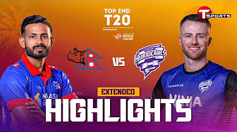 EXTENDED HIGHLIGHTS | Hobart Hurricanes Academy vs Nepal | 18th Match | Top End T20 | T Sports background