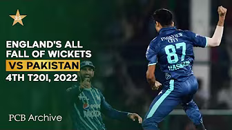 PCB Archive - England's Fall of Wickets | Pakistan vs England 4th T20I 2022 | MU2A