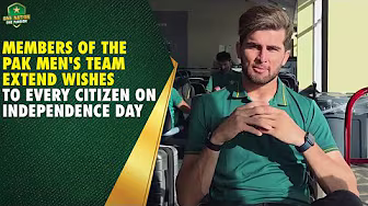 Members of the Pakistan men's team extend wishes to every citizen on Independence Day đ”đ°đ
