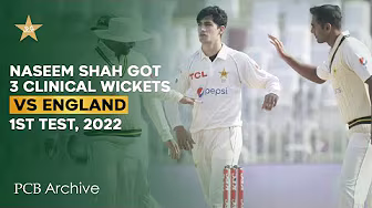 PCB Archive - Naseem Shah Got 3️⃣ Clinical Wickets | PAK vs ENG 1st Test 2022 | MY2A