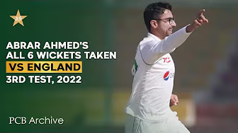 PCB Archive - Abrar Ahmed's All 6️⃣ Wickets Taken in Karachi in 3rd Test Against England | MY2A