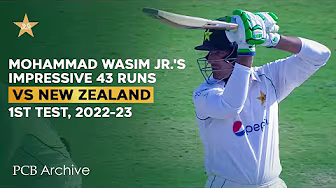 PCB Archive - Mohammad Wasim Jr.'s Impressive 4️⃣3️⃣ Runs | PAK vs NZ 1st Test 2022-23 | MZ2A background