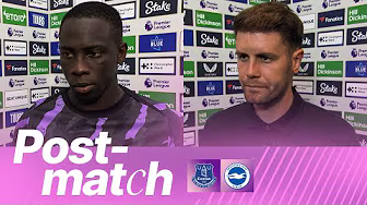 POST-MATCH | Hurzeler & Minteh | Everton v Brighton background