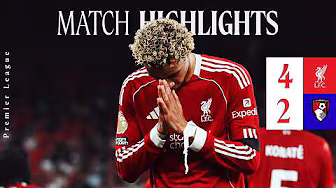 90th Minute Drama! Highlights | Liverpool 4-2 Bournemouth backdrop