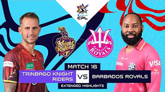 Extended Highlights | Trinbago Knight Riders vs Barbados Royals | CPL 2025 background