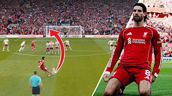 EVERY Angle of Unstoppable Dominik Szoboszlai Free-Kick! | Liverpool vs Arsenal background