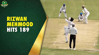 Rizwan Mehmood hits 189 | Hyderabad vs Karachi Whites | Hanif Mohammad Trophy 2025-26