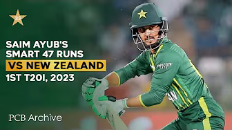 PCB Archive - Entertaining Knock of 4️⃣7️⃣ Runs by Saim Ayub | PAK vs NZ 1st T20I 2023 background