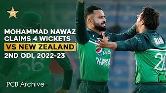 PCB Archive - Mohammad Nawaz Claims 4️⃣ Wickets | PAK vs NZ 2nd ODI 2022-23 | MZ2A