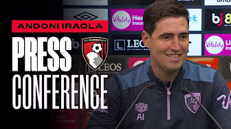 Andoni Iraola on Liverpool, transfers & squad changes | Premier League Press Conference background