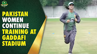 Pakistan Women continue training at Gaddafi Stadium🏟️ Focused sessions as part of the camp in Lahore background
