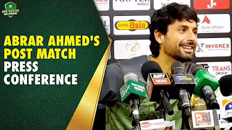 Abrar Ahmed's post match press conference | Tri-Nation Series | PAK vs UAE | PCB | MA2A background