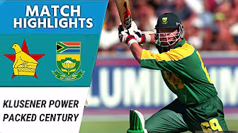 Lance Klusener Blasted Power-Packed Century Seal Victory | Grant Flower Anchored Zimbabwe With 91