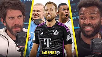 Andy Goldstein & Darren Bent DEBATE who's the best striker in the world: Kane, Haaland or Mbappe background