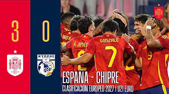 𝗥𝗘𝗦𝗨𝗠𝗘𝗡 | #U21EURO | España 3-0 Chipre | Clasificación Europeo 2027 🔴 SEFUTBOL background