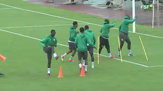 QCM2026 Sénégal vs Soudan: première séance d’entraînement des Lions sous la pluie background