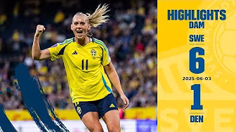 Svensk överkörning av Danmark | Highlights Sverige-Danmark 6-1 background