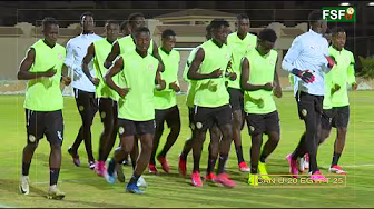 CAN U-20 - Egypt 25: Première séance d'entraînement des lionceaux à Suez background