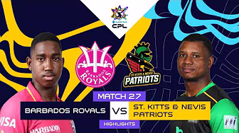 Highlights | Barbados Royals vs St. Kitts and Nevis Patriots | CPL 2025 background