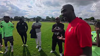 MICHAEL ESSIEN VISITS BLACK STARS TRAINING AS THE TEAM PREPARE TO FACE TRINIDAD AND TOBAGO