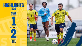 Highlights U21 Sverige-Belgien 1-2