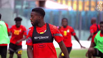 BLACK STARS FINAL TRAINING AT THE ACCRA SPORTS STADIUM BEFORE DEPARTING TO CHAD background