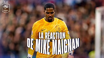 Réaction de Mike Maignan après France-Croatie background