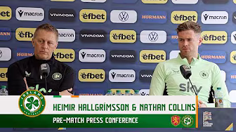 PRE MATCH-PRESS CONFERENCE | Heimir Hallgrímsson & Nathan Collins | Bulgaria v Ireland background