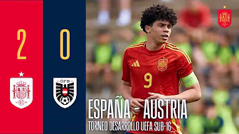 RESUMEN | Torneo Desarrollo UEFA | Sub-16 | España 2-0 Austria | 🔴 SEFUTBOL background