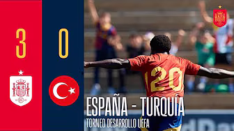 RESUMEN I España vence a Turquía por 3-0 en el Torneo Desarrollo UEFA | 🔴 SEFUTBOL background