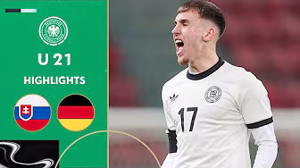 Woltemade and Gruda with a perfect combination! | Slovakia vs. Germany 0-1 | Highlights | Under-21 background