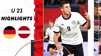 Tresoldi shines with a hat-trick | Germany vs. Latvia 5-0 | Under-21 EURO Qualifiers | Highlights background