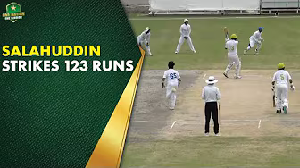 Salahuddin Strikes 123 runs | QTA vs KHI-W | Hanif Muhammad Trophy 2025-26 (Round 2) 🏏