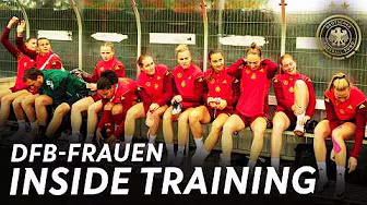Hohes Tempo in der Vorbereitung auf Frankreich! | Inside Training DFB-Frauen background