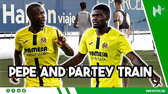 Former Arsenal duo Pepe and Partey train ahead of Tottenham UCL clash