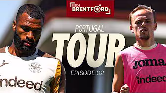 TRAINING IN PORTUGAL 🇵🇹 | Teqball, shooting masterclass and beach competitions ☀️ | Inside Brentford background