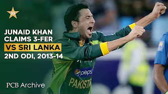 PCB Archive - Junaid Khan Claims 3️⃣ - Fer in Dubai | PAK vs SL 2nd ODI 2013-14 | M9B2A background