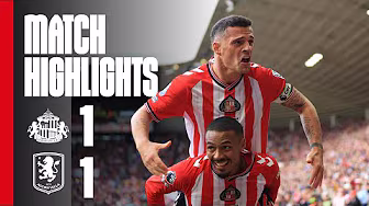 Isidor Strikes As 10 Men Fight Back | Sunderland AFC 1 - 1 Aston Villa | Premier League Highlights background