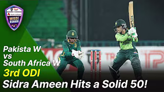 Sidra Ameen Hits a Solid 50! | Pakistan Women vs South Africa Women | 3rd ODI, 2025 | PCB | M201U background