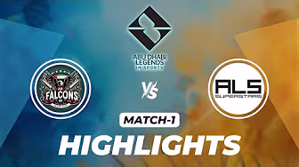 Abu Dhabi Thunder 2025 | Match 1 | Cybershelter Falcons VS ALS Superstars | Full Match Highlights