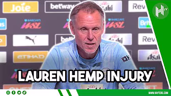 Lauren Hemp INJURY BLOW | Andree Jeglertz | Man City v London City Lionesses background